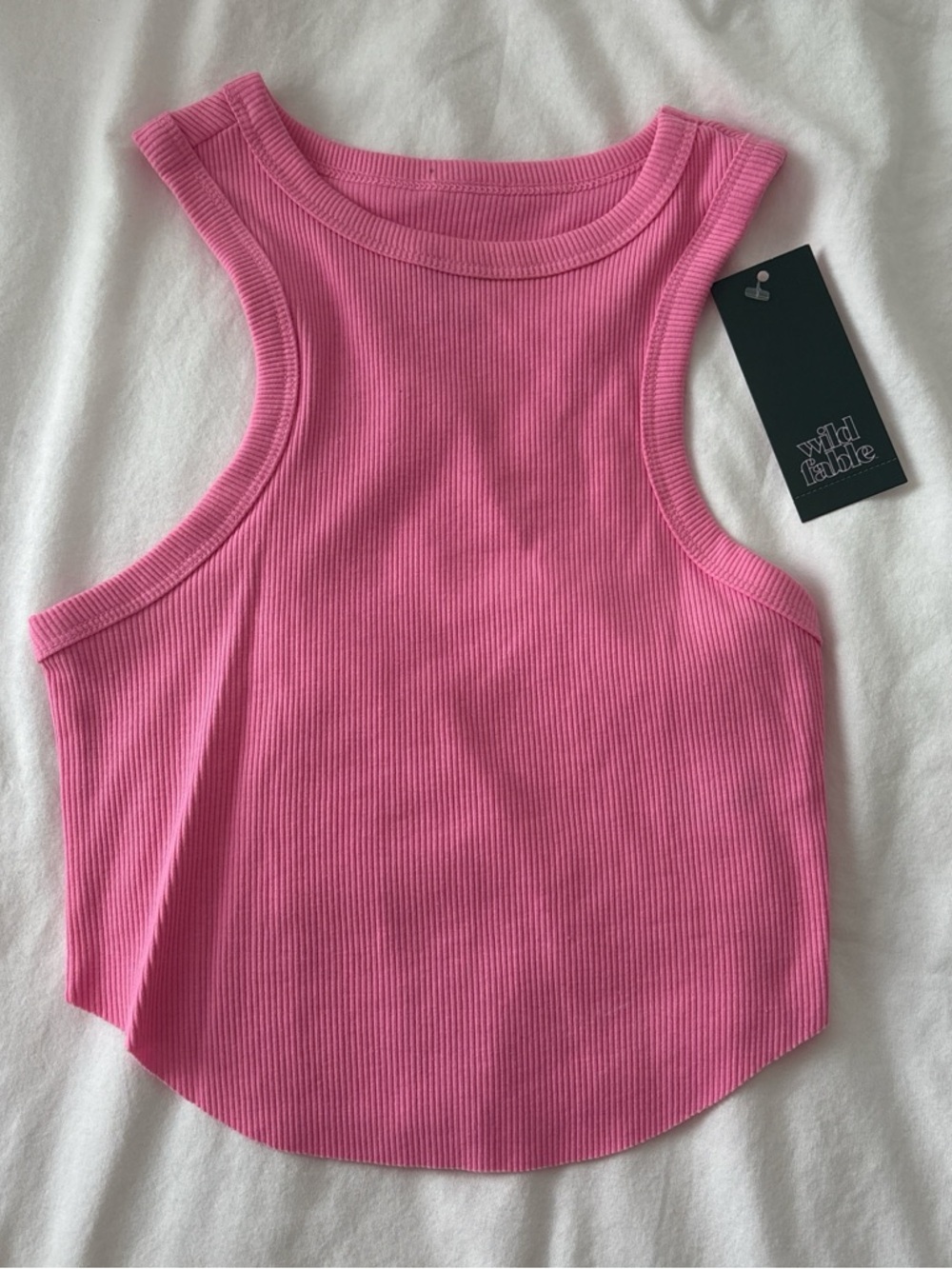 wild fable Hot Pink Ribbed Racerback Tank